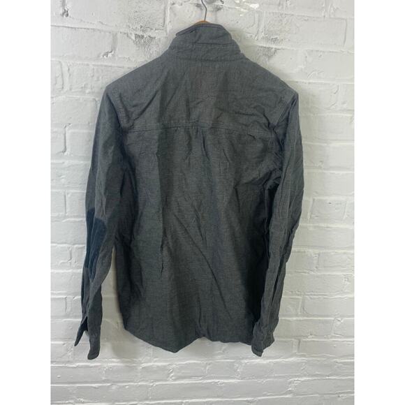 Volcom Women's Casual Button Down Shirt Long Sleeve 100% Cotton Gray Size Large - Picture 2 of 5